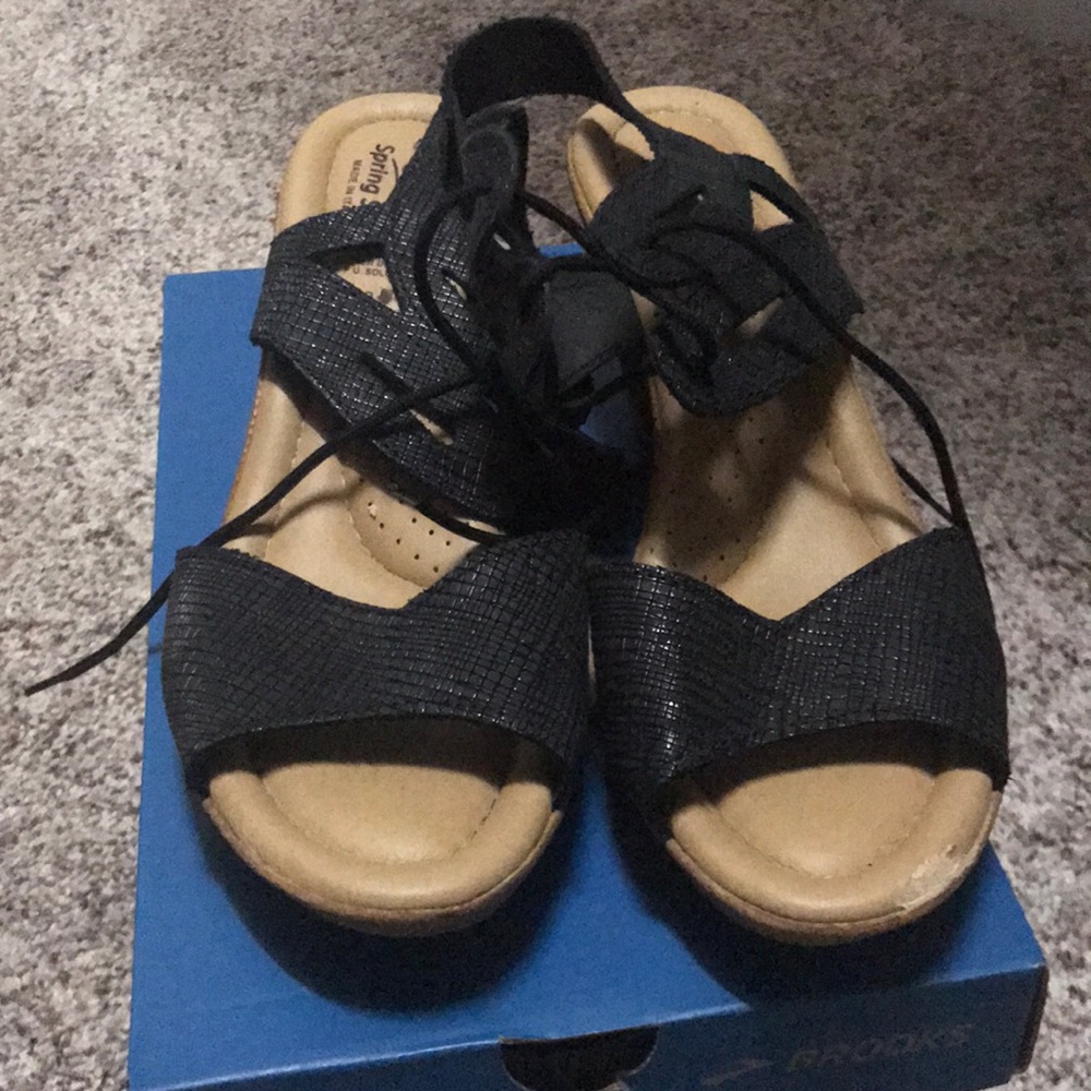 Spring Step Black Sandals size 39